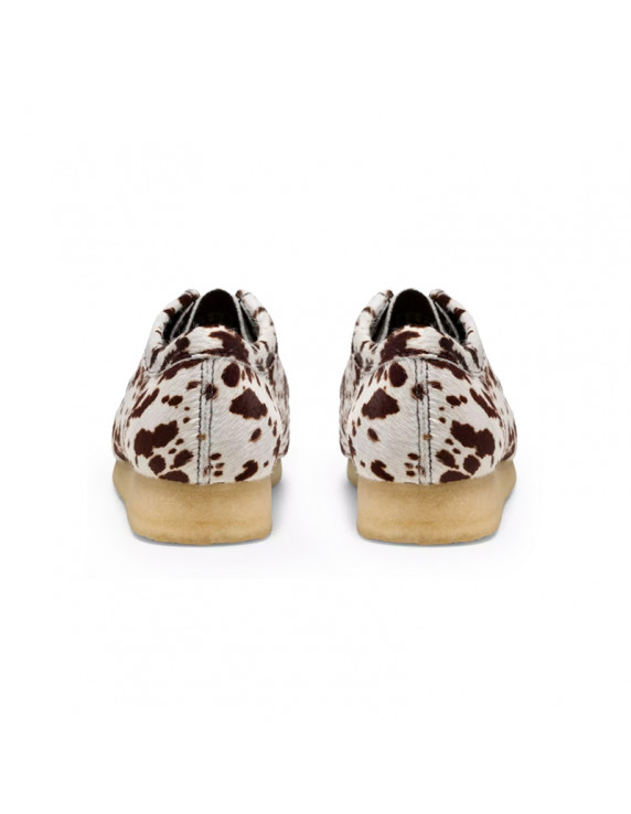 Clarks w Wallabee Brown Cow Print