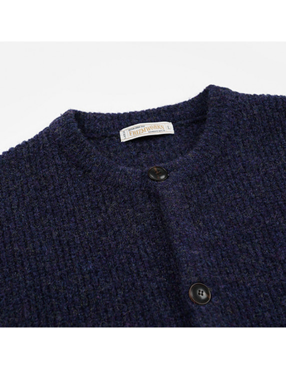 FRIZMWORKS Brushed Wool Round Cardigan