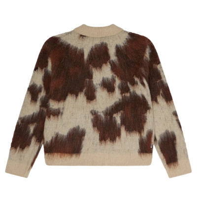 Obey Cow Pattern Zip Sweater 2