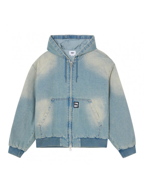 Obey Glen Zip Up Jacket Indigo
