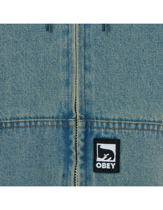 Obey Glen Zip Up Jacket Indigo