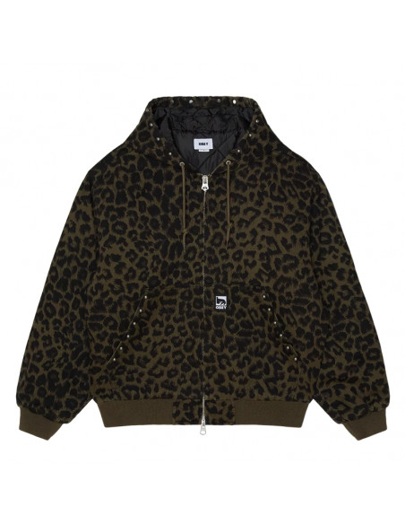 Obey Studded Jacket Dark Leopard