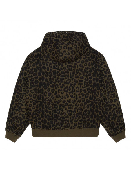 Obey Studded Jacket Dark Leopard