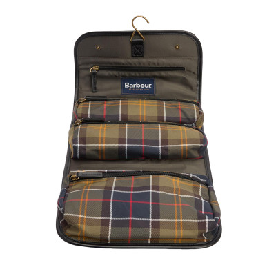 Barbour Tartan Hanging Washbag 2