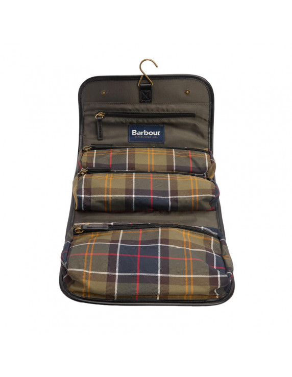 Barbour Tartan Hanging Washbag
