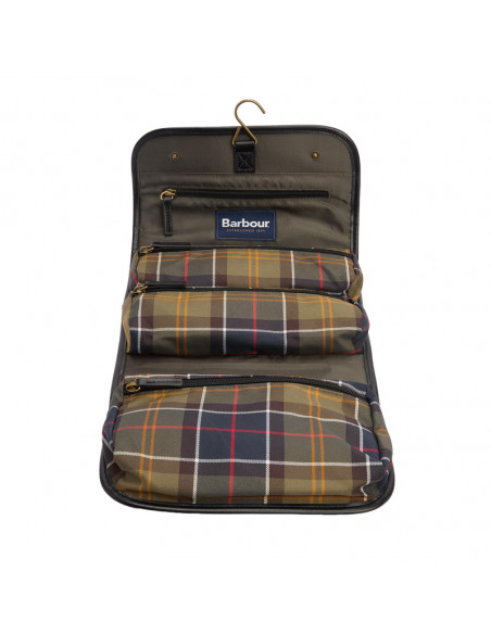 Barbour Tartan Hanging Washbag