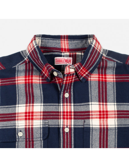 DubbleWear Heritage Check Workshirt Blue Plaid
