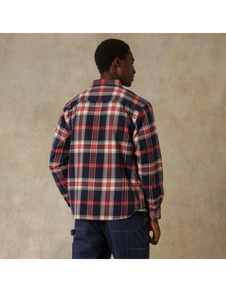 DubbleWear Heritage Check Workshirt Blue Plaid