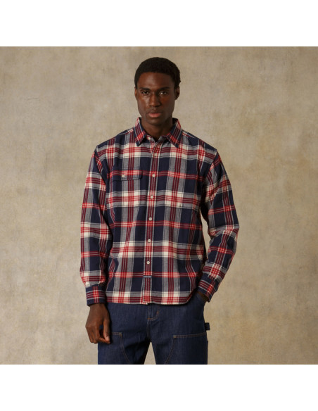 DubbleWear Heritage Check Workshirt Blue Plaid