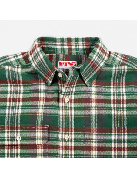 DubbleWear Heritage Check Workshirt Green Plaid