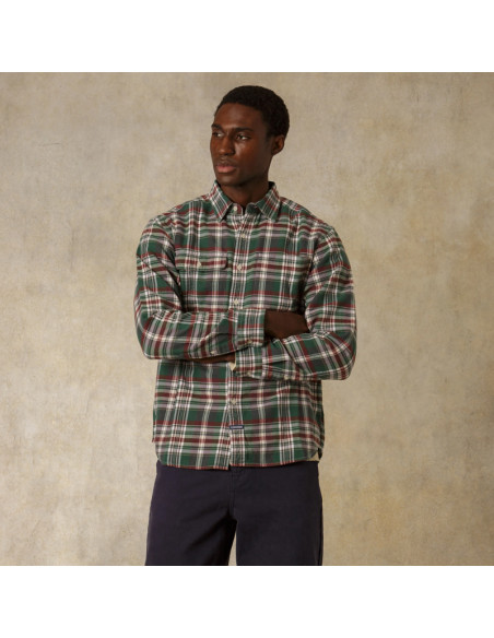 DubbleWear Heritage Check Workshirt Green Plaid