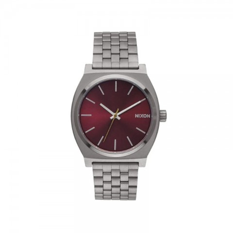 Nixon Time Teller Gunmetal / Deep burgundy